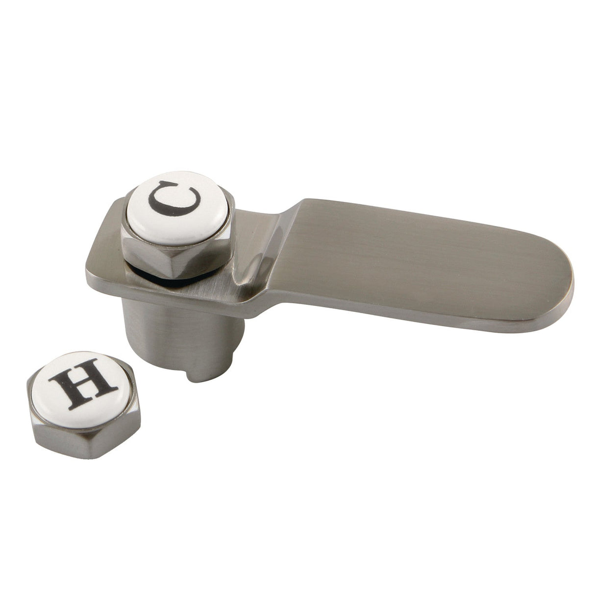 Whitaker CCDVKLLH8 Brass Lever Handle, Brushed Nickel