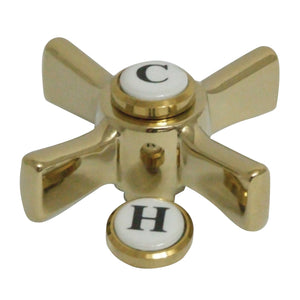 Millennium CCDVZXH2 Metal Cross Handle, Polished Brass