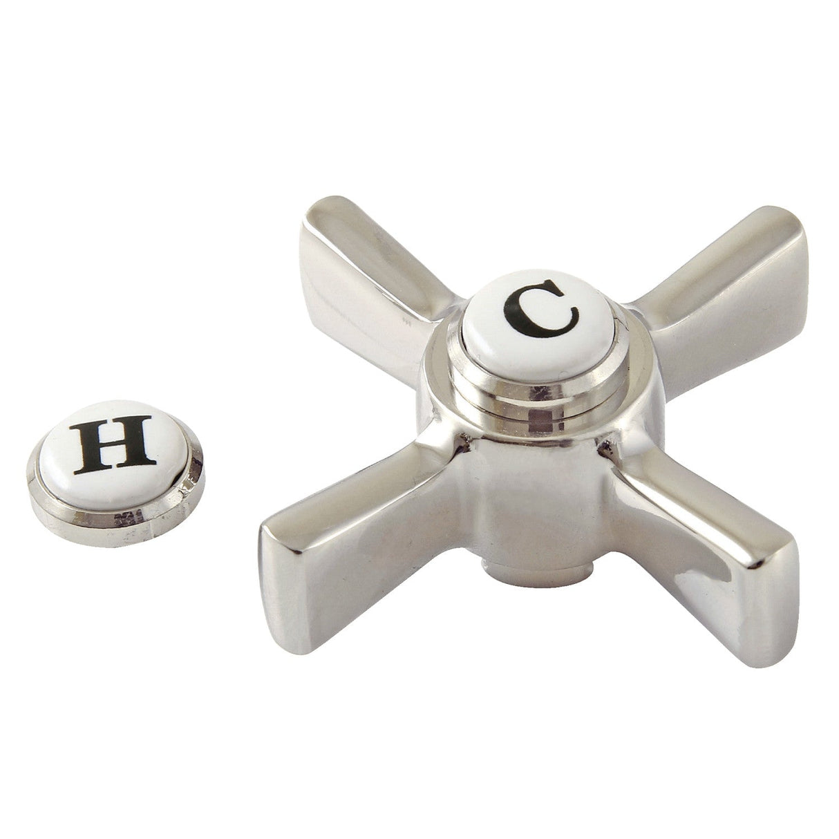 Millennium CCDVZXH6 Metal Cross Handle, Polished Nickel