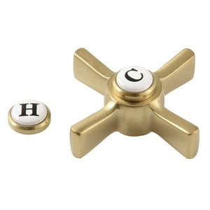 Millennium CCDVZXH7 Metal Cross Handle, Brushed Brass