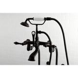 Vintage CCK103T5 Three-Handle 2-Hole Freestanding Clawfoot Tub Faucet Package with Supply Line and Stop Valve, Oil Rubbed Bronze