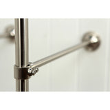 Vintage CCK103T8 Three-Handle 2-Hole Freestanding Clawfoot Tub Faucet Package with Supply Line and Stop Valve, Brushed Nickel