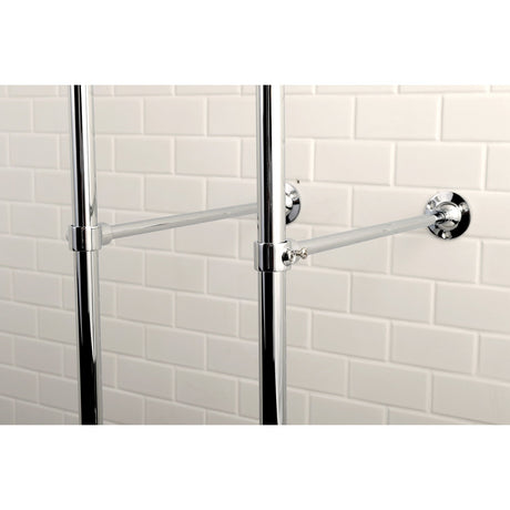 Vintage CCK104T1 Three-Handle 2-Hole Freestanding Clawfoot Tub Faucet Package with Supply Line and Stop Valve, Polished Chrome