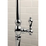 Vintage CCK104T1 Three-Handle 2-Hole Freestanding Clawfoot Tub Faucet Package with Supply Line and Stop Valve, Polished Chrome