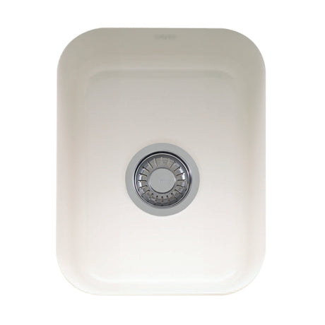 FRANKE CCK110-13WH Cisterna 14.38-in. x 17.12-in. White Undermount Single Bowl Fireclay Kitchen Sink In White