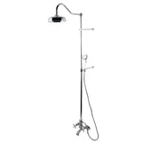 Vintage CCK2661 Two-Handle 2-Hole Wall Mount Clawfoot Tub Faucet Package with Shower Combo and Hand Shower, Polished Chrome