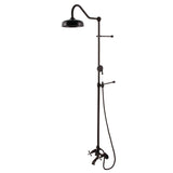 Vintage CCK2665 Two-Handle 2-Hole Wall Mount Clawfoot Tub Faucet Package with Shower Combo and Hand Shower, Oil Rubbed Bronze