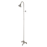 Vintage CCK2678 Two-Handle 2-Hole Wall Mount Clawfoot Tub Faucet Package with Shower Combo, Brushed Nickel