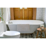Vintage CCK3188AL Three-Handle 2-Hole Tub Wall Mount Clawfoot Tub Faucet Package with Shower Enclosure, Brushed Nickel