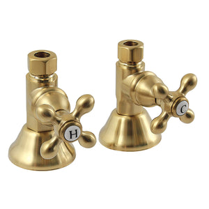 Trimscape CCK44157AX 1/2-Inch FIP x 1/2-Inch OD Comp Quarter-Turn Straight Stop Valve, Brushed Brass