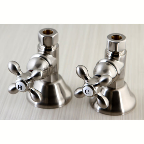 Trimscape CCK44158AX 1/2-Inch FIP x 1/2-Inch OD Comp Quarter-Turn Straight Stop Valve, Brushed Nickel