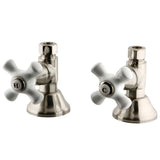 Trimscape CCK44158PX 1/2-Inch FIP x 1/2-Inch OD Comp Quarter-Turn Straight Stop Valve, Brushed Nickel