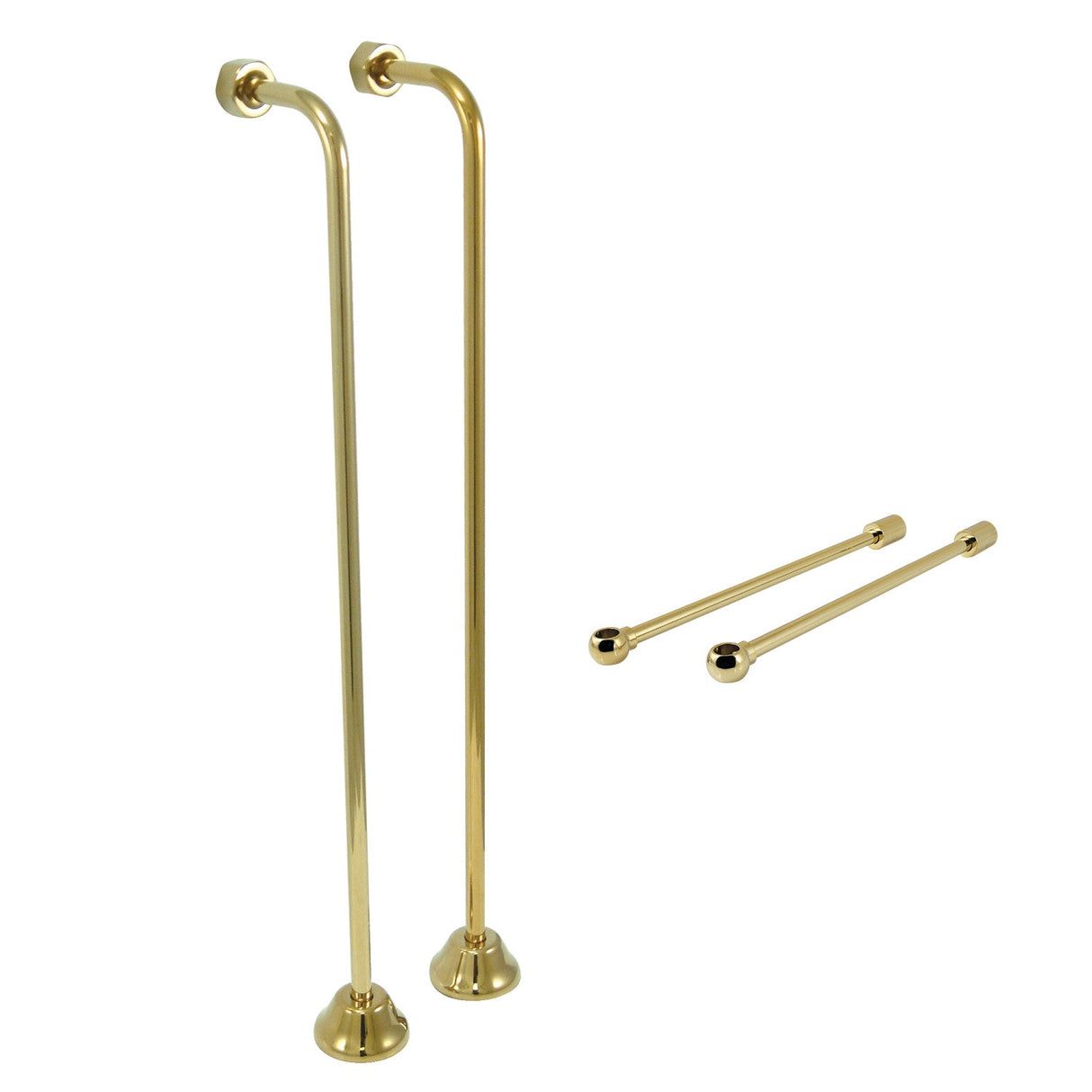 Vintage CCK462 Single Offset Supply Line with Wall Bracket Combo, Polished Brass