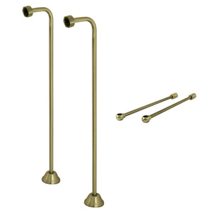 Vintage CCK463 Single Offset Supply Line with Wall Bracket Combo, Antique Brass