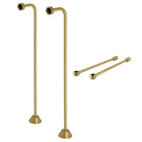 Vintage CCK467 Single Offset Supply Line with Wall Bracket Combo, Brushed Brass