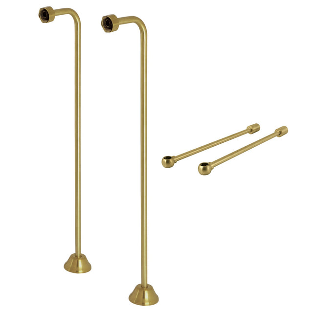 Vintage CCK467 Single Offset Supply Line with Wall Bracket Combo, Brushed Brass