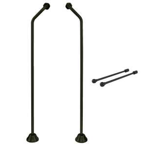 Vintage CCK470 Double Offset Supply Line with Wall Bracket Combo, Matte Black