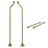 Vintage CCK473 Double Offset Supply Line with Wall Bracket Combo, Antique Brass