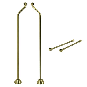 Vintage CCK473 Double Offset Supply Line with Wall Bracket Combo, Antique Brass