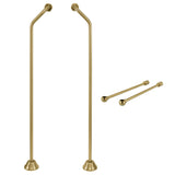 Vintage CCK477 Double Offset Supply Line with Wall Bracket Combo, Brushed Brass