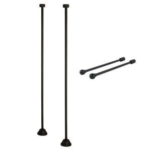 Vintage CCK480 Straight Supply Line with Wall Bracket Combo, Matte Black