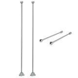 Vintage CCK481 Straight Supply Line with Wall Bracket Combo, Polished Chrome