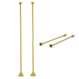 Vintage CCK482 Straight Supply Line with Wall Bracket Combo, Polished Brass