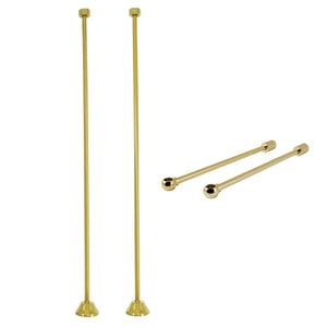Vintage CCK482 Straight Supply Line with Wall Bracket Combo, Polished Brass