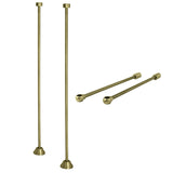 Vintage CCK483 Straight Supply Line with Wall Bracket Combo, Antique Brass
