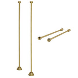 Vintage CCK487 Straight Supply Line with Wall Bracket Combo, Brushed Brass