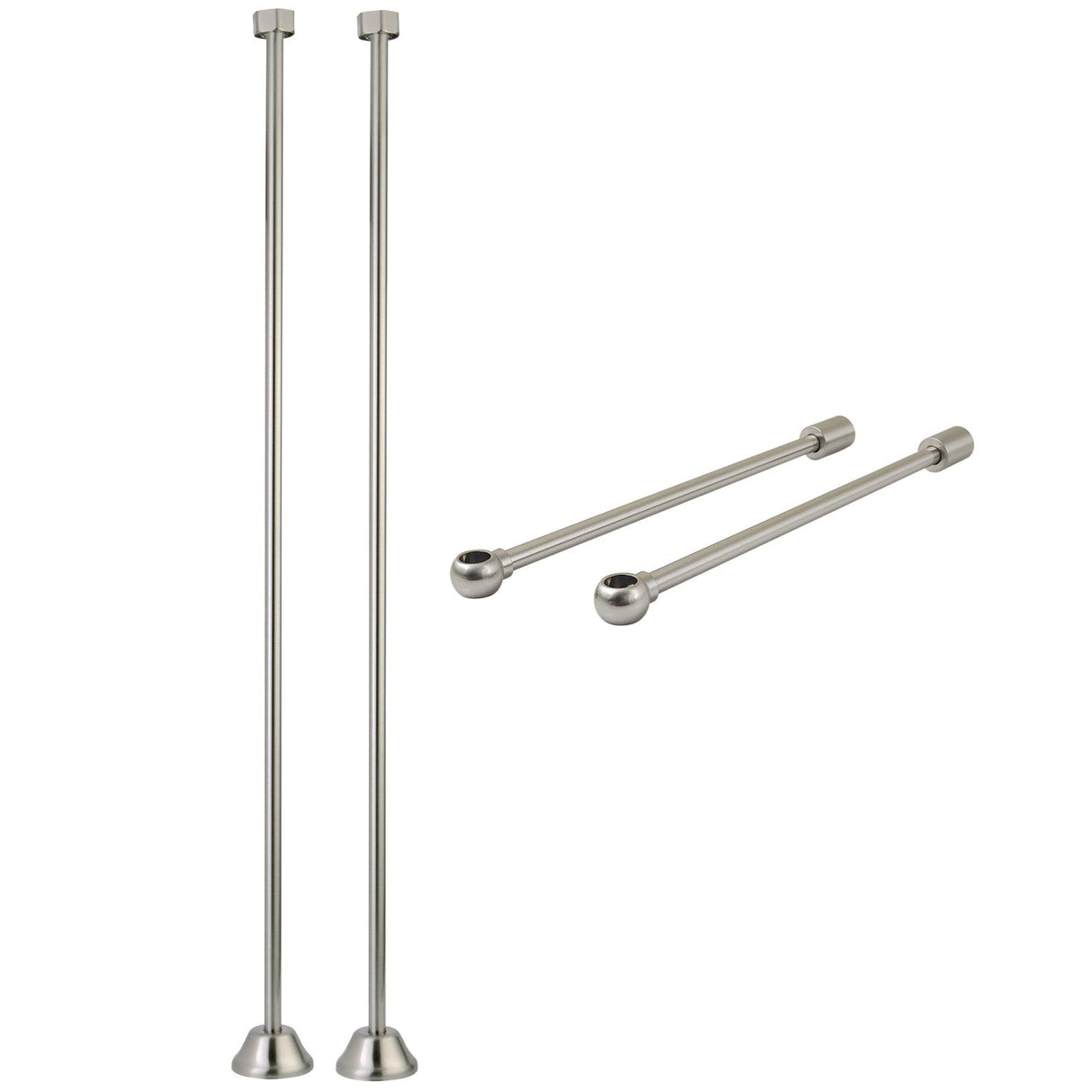 Vintage CCK488 Straight Supply Line with Wall Bracket Combo, Brushed Nickel