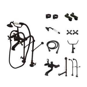 Vintage CCK5105AX Two-Handle 2-Hole Freestanding Clawfoot Tub Faucet Package with Supply Line, Oil Rubbed Bronze