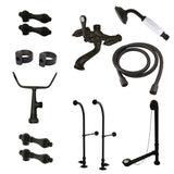 Vintage CCK5175AL Freestanding Clawfoot Tub Faucet Package with Supply Line, Oil Rubbed Bronze