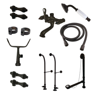 Vintage CCK5175AL Freestanding Clawfoot Tub Faucet Package with Supply Line, Oil Rubbed Bronze