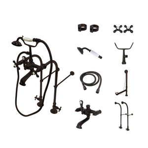 Vintage CCK5175AX Two-Handle 2-Hole Freestanding Clawfoot Tub Faucet Package with Supply Line, Oil Rubbed Bronze