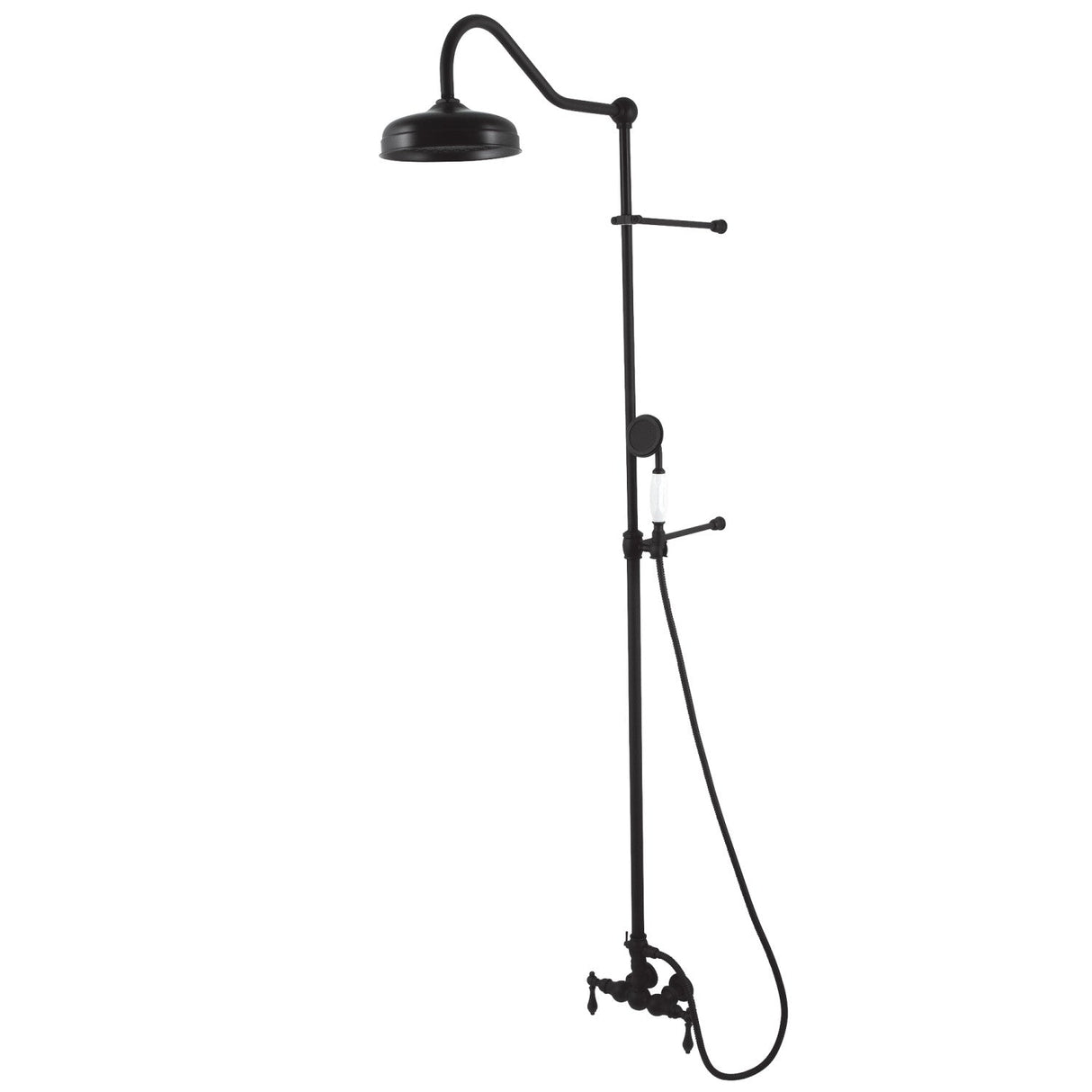 Vintage CCK6170 Tub Wall Mount Rain Drop Shower System with Hand Shower, Matte Black