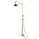 Vintage CCK6172 Tub Wall Mount Rain Drop Shower System with Hand Shower, Polished Brass