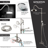Vintage CCK6177 Tub Wall Mount Rain Drop Shower System with Hand Shower, Brushed Brass