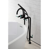 Concord CCK8100DKL Freestanding Tub Faucet with Supply Line and Stop Valve, Matte Black