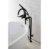 Concord CCK8100DKL Freestanding Tub Faucet with Supply Line and Stop Valve, Matte Black