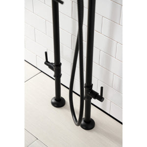 Concord CCK8100DL Freestanding Tub Faucet with Supply Line and Stop Valve, Matte Black