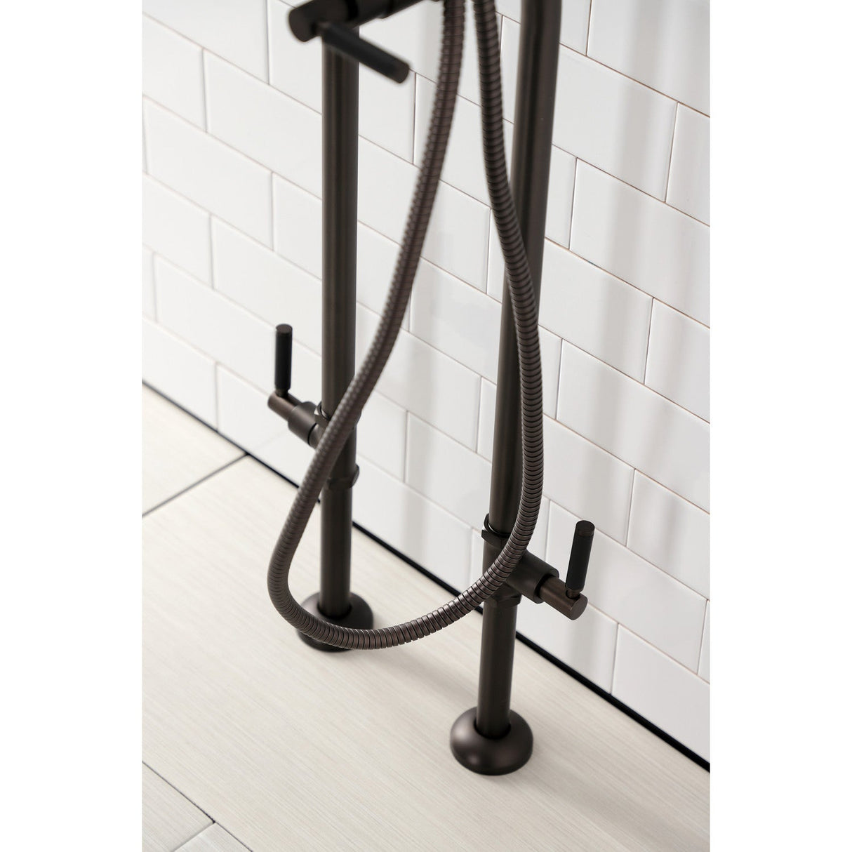 Concord CCK8105DKL Freestanding Tub Faucet with Supply Line and Stop Valve, Oil Rubbed Bronze