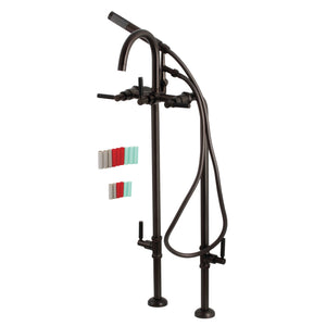Concord CCK8105DKL Freestanding Tub Faucet with Supply Line and Stop Valve, Oil Rubbed Bronze
