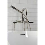 Concord CCK8106DKL Freestanding Tub Faucet with Supply Line and Stop Valve, Polished Nickel