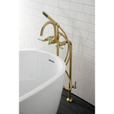 Concord CCK8107DKL Freestanding Tub Faucet with Supply Line and Stop Valve, Brushed Brass