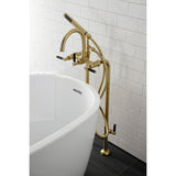 Concord CCK8107DKL Freestanding Tub Faucet with Supply Line and Stop Valve, Brushed Brass