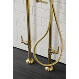 Concord CCK8107DL Freestanding Tub Faucet with Supply Line and Stop Valve, Brushed Brass