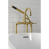 Concord CCK8107DL Freestanding Tub Faucet with Supply Line and Stop Valve, Brushed Brass