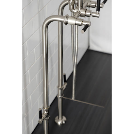 Concord CCK8108DKL Freestanding Tub Faucet with Supply Line and Stop Valve, Brushed Nickel