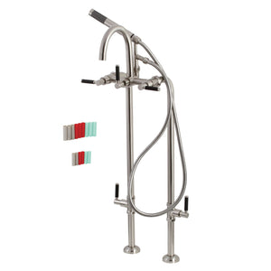 Concord CCK8108DKL Freestanding Tub Faucet with Supply Line and Stop Valve, Brushed Nickel